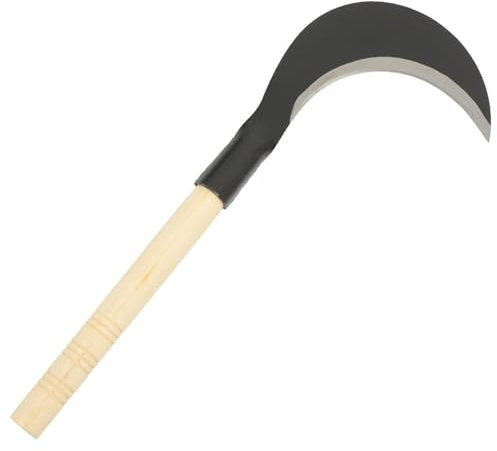 POPETPOP Hoz De Jardín Mango Acero Manganeso Cortador Malezas Deshierbador Manual Herramienta para Extraer Hierba y Zarzas