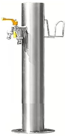 Colonne d'eau de jardin extérieure, fontaine autoportante avec support de tuyau, robinet extérieur antigel, pour arrosage et irrigation de jardin, ferme, cour, piliers en acier inoxydable avec ba