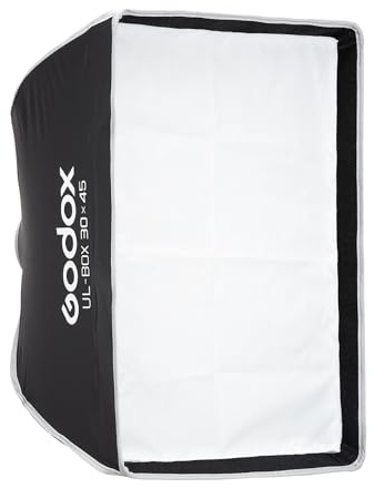 Godox UL-Box 30x45 cm / 12x18 Pulgadas Paraguas Softbox de Liberación Rápida - Softbox Rectangular Compacto，con Difusores，Rápida Instalación, Compatible con Montura Bowens