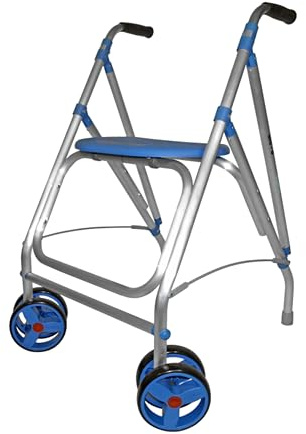 Forta ARA-D - Andador para Personas Mayores - Andador Plegable y Ligero hasta 130 kg - Altura Ajustable - Uso Interior (Azul)