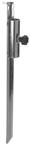 URBNLIVING 50cm Heavy Duty Screw-In Ground Spike for Parasol, Umbrella & Rotary Airer Strong Metal Holder with Rotating Base – Secure Outdoor Anchor for Poles, Garden Accessories & More