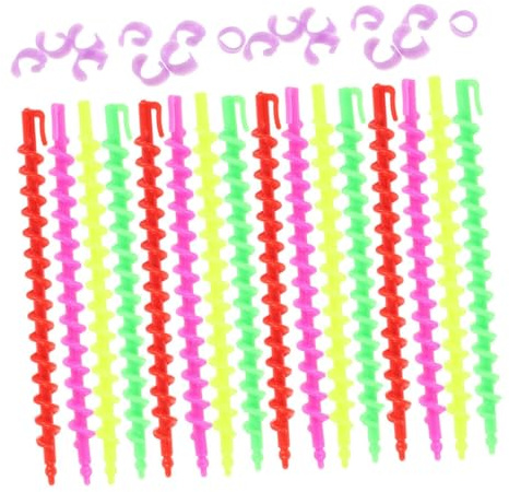 IWOWHERO 26 piezas Kit de Varillas para Permanente Espiral Rulos de Peluquería para Ondas Definidas Diseño Resistente y Cómodo para Mujeres Uso Cabello y Herramientas Profesionales para