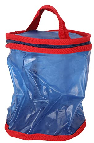 Baxnore Golfball-Aufbewahrungstasche, großes Fassungsvermögen, faltbar, tragbar, langlebig, TPU-Balltasche mit transparentem Fenster, Reißverschluss, für Golf-Tischtennisbälle, Bla (25 Golfbälle