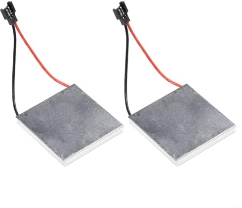 Moliuoly 2er Set Kaminlüfter Motor Generator Platten, 40x40mm Für Ofenlüfter Kaminofen Heizlüfter Zubehör Leichtgewicht Umweltfreundlich Hohe Wärmeumwandlung