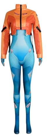 LIOEUE Juno Cosplay Kostüm | Offizieller Stil PU-Leder Overall mit Mantel | Für Kongresse & Anime-Events (Kleidung,L)