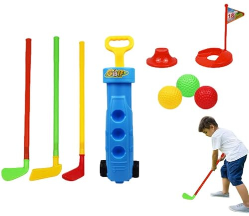 Barn Golfklubb Set,Utomhus golfleksakssats för barn | Interaktionsleksaker mellan föräldrar och barn för småbarn, gräsmatta, trädgård, trädgård, bakgård