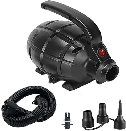 Electric Air Pump Inflatable Pump, Electric Pump for Air Inflator Deflator Quick Inflate with 4 Nozzles for Air Mat Paddling Pool Floats Bed Mattress Beach Toys