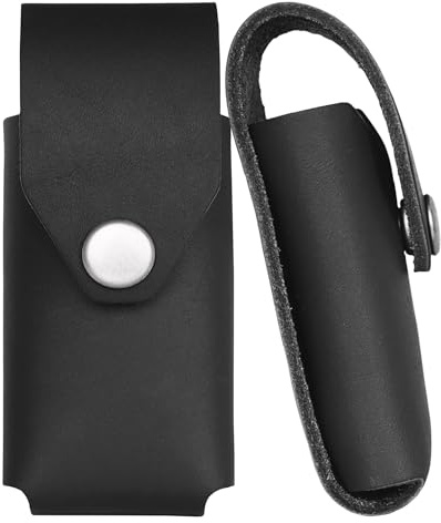 American Bench Craft Leather Multitool Sheath fits Leatherman Wingman, Sidekick, Reber, Rev, Fuse | Riveted Leatherman Case for Belt | Premium Full Grain Leather Sheath/Holster with Brass Snap - Black