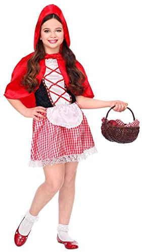 W WIDMANN MILANO Party Fashion - Disfraz de Caperucita Roja para niños, vestido, capa con capucha, disfraz de cuento de hadas