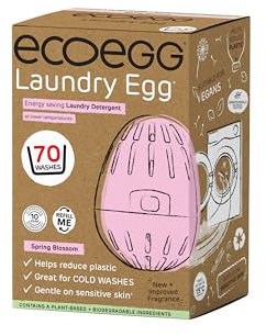 Ecoegg Oeuf De Lessive | Remplacement du détergent et du conditionneur de Tissu | Sensible et Pas enzymes, phosphates, Huile de Palme, blanchissement du Chlore | Lavages de Fleur de Printemps 70