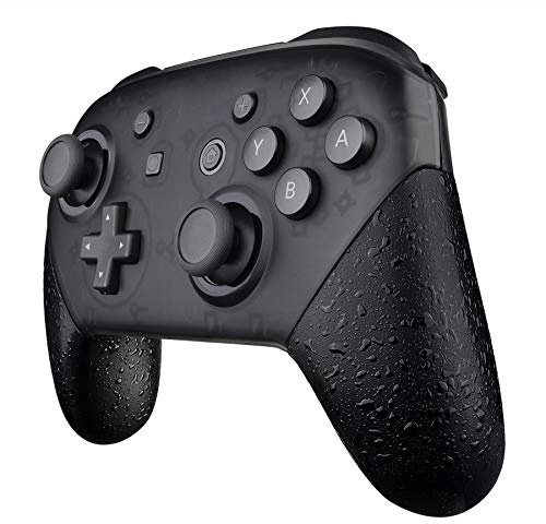 eXtremeRate Griffe Gehäuse für Nintendo Switch Pro, Textur Hülle DIY-Ersatz Griffteil Case Cover Zubehör Set für Nintendo Switch Pro Controller(Texturiertes Schwarz)