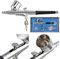 Airbrush Kit, Airbrush Gun Dual Action Gravity Feed Set, 0.3mm Needles, 7CC Fluid Cup, Multi-Purpose Air Brush Makeup Model Coloring Painting Nail Art Tattoo