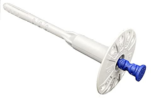 EINSIDE Chevilles avec clou en acier pour isolation, cheville pour fixation de panneaux isolants, Lot de 200, dimensions 195 mm
