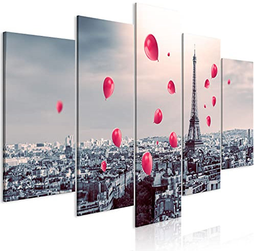 murando - Akustikbild 225x112 cm Bilder mit Akustikschaumstoff Hochleistungsschallabsorber Schallschutz Leinwandbild XXL 5 tlg Wandbild d-C-0168-b-o