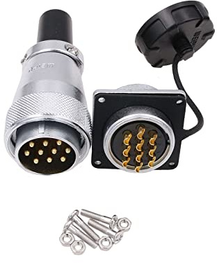 Eonvic WEIPU WS28 Stecker Wasserdicht IP67 Metall Stecker Buchse Vierkant Buchse Panel Mount Luftfahrt Kabelverbinder (10Pin)