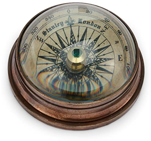 NKlaus Kompass Messing 6cm Maritim Domglas antik Peilkompass, 1 Stück | Gewicht: 105g; Durchmesser: 6cm; Höhe: 3cm; 105g; 3cm
