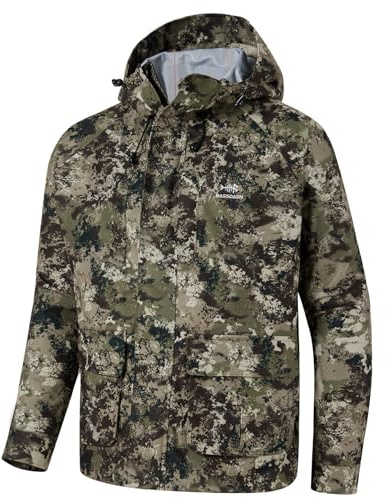 BASSDASH Walker Atmungsaktive wasserdichte Angeln Jagd Watjacken mit geräuschlosem Oberstoff für Männer Frauen in 7 Größen, Grunge, Camouflage, XXL