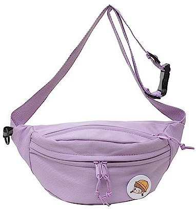 Hixingo Stylisch Bauchtasche für Damen und Herren, Hüfttasche Verstellbare Sport Groß Gürteltasche mit Reißverschluss für Outdoor Laufen Wandern Radfahren Gehen (32x15x8cm,Lila)