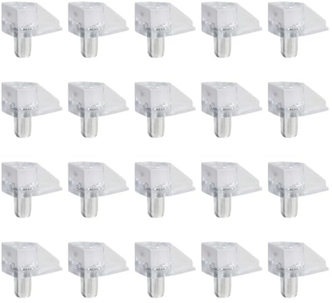 5 Millimeters Shelf Support Peg，– Durable Cabinet Shelf Pins for Kitchen, Bookshelves, and More – Transparent PVC and Stainless Steel Construction