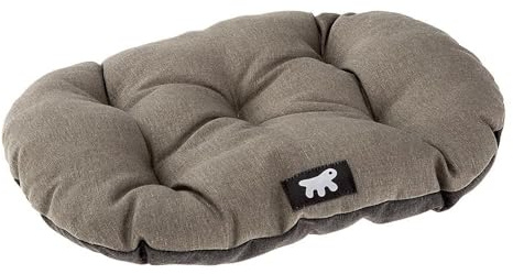 Ferplast Cama para Perros y Gatos, Cojín para Perros medianos, Cojin para Gatos, Alfombra para casetas y Coches - Lavable - en Algodón con Acolchado Suave, 85 x 55 cm. Marrón