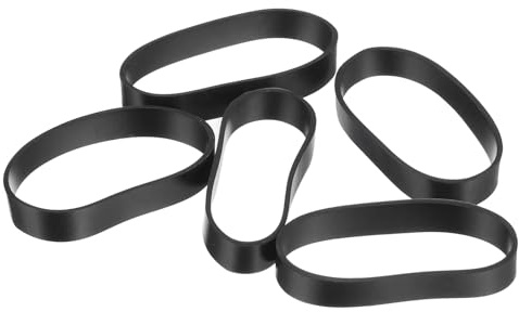 sourcing map 30Pcs Silicone Rubber Bands, 25x5mm Rubber Bands Rings Cable Ties Strong Elastic Bands Non-Slip for Cord Wrapping Bag Wraps, Black