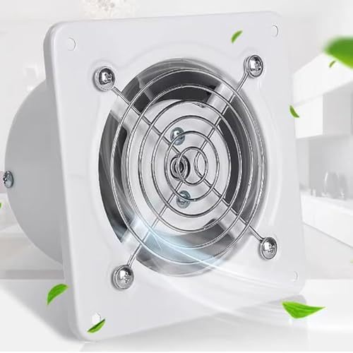 ICEMOB Extracteur d'air 120Mm,Extracteur d'air Salle De Bain 450M³/Heure,Extracteur Air Chaud avec Clapet Anti-Retour,pour Bureau,Garage,Cuisine Ventilateur Mural,Grille Métallique