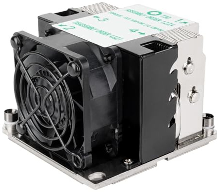 SilverStone Technology XE02-3647S, 2U SFF server/arbetsstation, CPU-kylare för Intel LGA 3647 fyrkantig bas, SST-XE02-3647SB (svart + svart)
