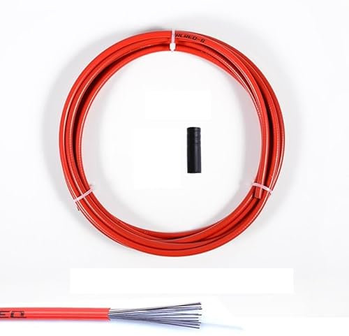 WANGZEYU Fahrrad Bremszug 300 cm Universal-Fahrradbremskabelgehäuse Schaltkabel Drahtrohr for 4 mm/5 mm MTB Rennrad Umwerfer Bremsleitung Vorne Hinten Rohr Bremszug Fahrrad(Shift Red)