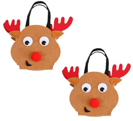 Wpsagek Godisväskor för julfest | 2 x jul snögubbe godisväska | julgodis inslagningsväska för barn julfest tillbehör dekorationer