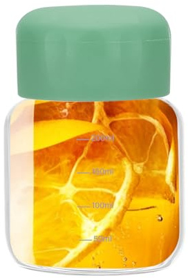 PATIKIL Petits Bouteilles en Verre pour Jus avec Couvercles, 10 Onces (300 ml) Bouteille D'Eau en Verre Borosilicaté Étanche Bouteilles Mignonnes pour Boire Des Shots, Vert