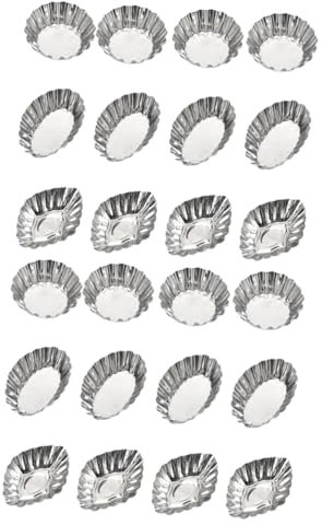 OKUMEYR 2sets Egg Tart Baked Molds Tartlet Tins Cheese Cake Moulds Non-deforming Easy Demoulding Muffin Pudding Molds 12pcs*2