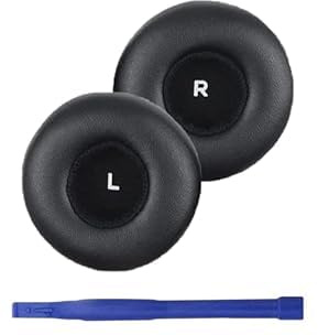 Y50 Ear Pads Replacement Protein Leather Ear Cushions Quite-Comfort Headset Ear Pads Cover Earmuff Repair Parts Compatible with AKG Y50 Headphone(Black)