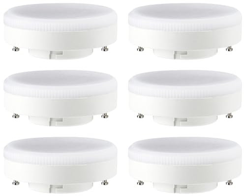 NCC-Licht LED Leuchtmittel 5W GX53 matt 425lm warmweiß 2700K Ø75x27mm (6 Stück)