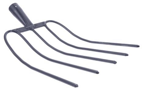 FUNOMOCYA Attrezzo Agricolo Multifunzionale in Ferro Per Erba e Letame, Strumento Pratico Portatile Per Giardinaggio e Manutenzione Di Aree Rurali, Design Robusto e Durevole