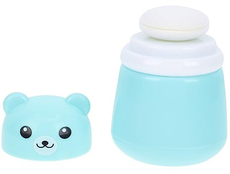 JOINPAYA Babypuderdose Cartoon Bär für Babys mit Puderquaste Leere Puff Kasten Großes Fassungsvermögen Benutzerfreundlich für Babypflege zu Hause