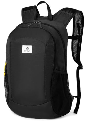 SKYSPER Hiking Backpack Foldable Ultralight RFID Travel Daypack Small Rucksack Nylon Stuff Pack 16L Outdoor Bag for Women Men