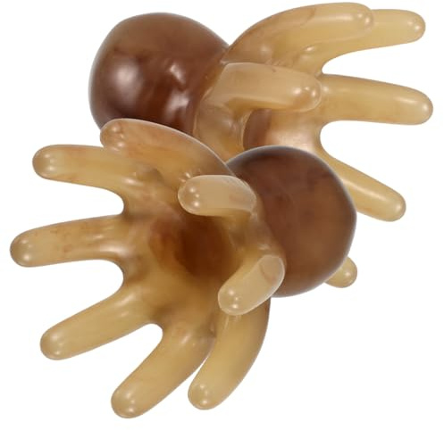 Gogogmee Peine de Masaje de Ocho Patas para Cuero Cabelludo de Resina Dientes Anchos, Herramienta de Relajación y Cuidado Capilar para Rutina de Autocuidado, Pack de 2 Piezas