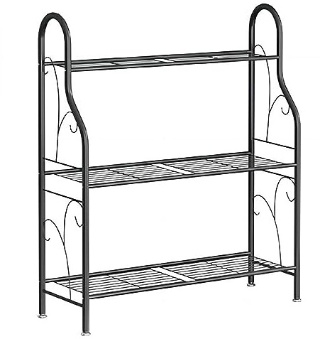 Pflanzenregal aus Metall, 4 Etagen, höhenverstellbar, für drinnen und draußen, Blumenregal, 5 Etagen, Topfständer für Pflanzen, stabiles Display für Haus und Garten
