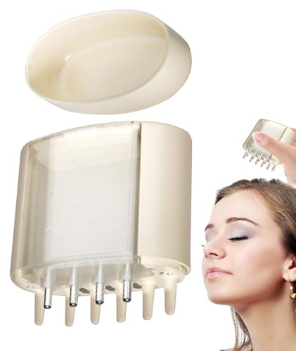 Applicateur de soin des cheveux - Brosse rechargeable de 6,2 x 5,9 x 3,5 cm, activateur de follicules en PE, outil électrique pour la croissance des cheveux avec réservoir de 5 ml