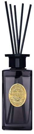 M&SENSE 180ml Raumduft Oud-Holz Duft|Reed Diffuser mit 7 Duftstäbchen| Luxus Lufterfrischer für Badezimmer,Wohnung,Heimdekoration|Raumduft Stäbchen