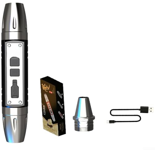 Linterna UV recargable de 365 nm y 395 nm, luz de inspección LED de 4 modos con atenuación continua para joyas de jade de piedras preciosas, pruebas antiguas, antorcha de aleación de aluminio (A)