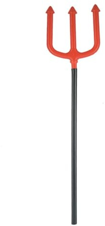 Générique Fourche De Diable - Devil Fork Sparkling Rouge Trident Arme Horreur Accessoire Diable Plastic Demon Prop Pitch Fork Halloween Cosplay Accessoire pour La FêTe d'halloween DéCorations Noël