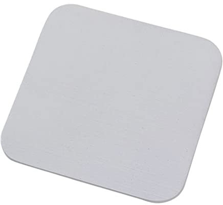 NKlaus Plato para Velas Aluminio Blanco 10x10 cm Posavasos Bandeja Portavelas Cepillado - Diseño 10400