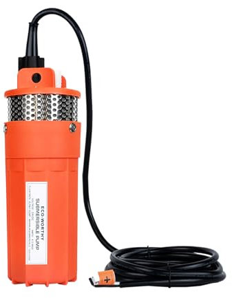 DCHOUSE Pompa 24V 96W, pompa per fontana, pompa per acqua solare, pompa DC/energia alternativa, batteria solare, Farm & ranch sommergibile, per casa, fattoria, bestiame