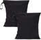 FRETONBA Wetbag 40x 50 cm 2 Stück Nasstasche Wiederverwendbar mit Reißverschluss, wasserdichte Wet Bag Schmutzige Kleidung Tasche Organiser für Badeanzüge, Strandtuch, Sportkleidung - Schwarz