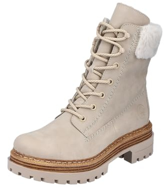 Rieker 75630 Bottes à lacets pour femme, beige, 40 EU