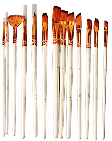 13pcs Watercolor Brush Set,Paint Brushes Face Paint Brushes Art Paint Brush Set Detail Paint Brush Set Fine Paint Brushes for Decorations Models Figurines Nail Art