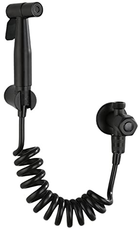 Steowsey Set Bidet pour WC Noir Douche un Mur Accessoires de Salle de Douchette pour Bidet Lavage WC Propre-B
