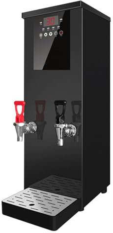 Electric Water Boiler, Commercial Cold Hot Water Boiler Double Tap, 55L 65L Water Heaters for Hot Drinks Tea Making, Temperature Display + Timer Switch, 40-100° Temperature Adjustment (Black 65L)
