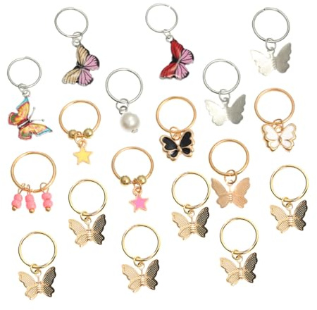 Homoyoyo Pinzas Cabello Accesorios para Trenzas Aleación de Zinc y Acrílico Varios estilos Mariposas 18 Piezas Fáciles de Poner y Quitar Varios estilos Ideales para Discoteca y Fiesta